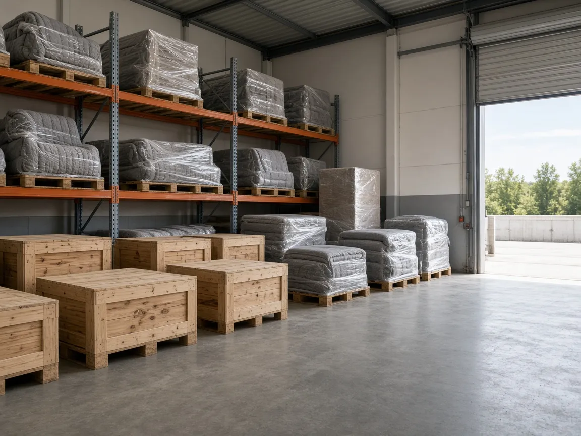 Belongings packed and wrapped for storage, removals and storage in Bradford